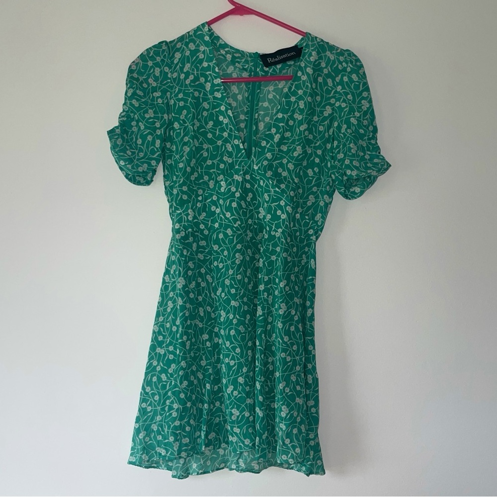 Realisation Par Ozzie silk dress poison ivy XS